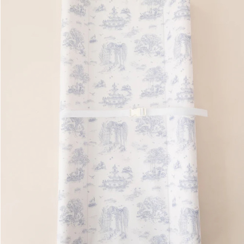 Spring Toile Blue Contour Change Pad | The Gilded Bird – The Gilded Bird US
