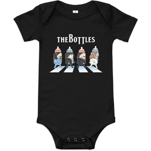 THE BOTTLES Baby Onesie, 100% Cotton, Sizes 3-24m, Unisex-Babies, Baby RocknRoll Onesie