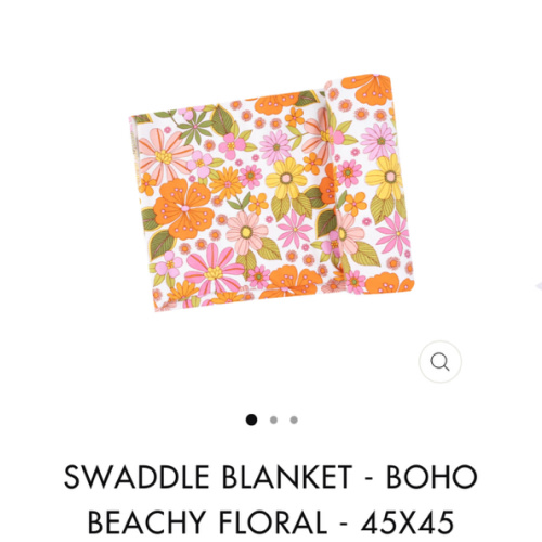Swaddle Blanket - Boho Beachy Floral – Angel Dear