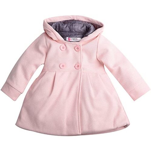 Baby Toddler Girls Fall Winter Trench Coat Wind Hooded Jacket Kids Outerwear