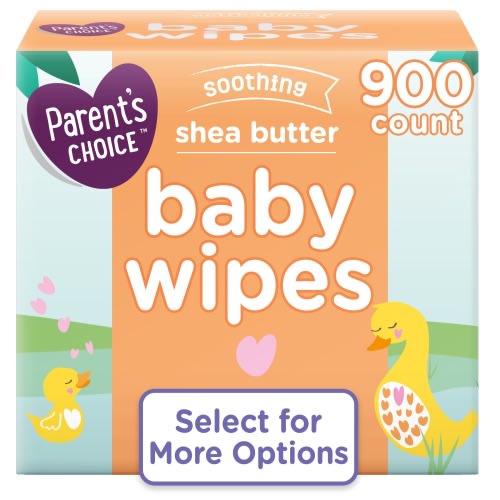 Parent's Choice Shea Butter Baby Wipes, 900 Count (Select for More Options)