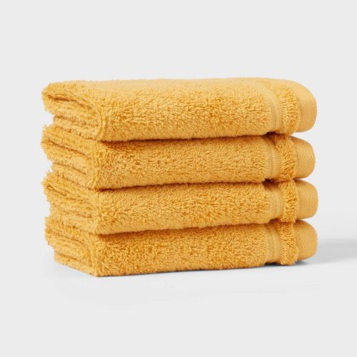 4pk Total Fresh Antimicrobial Washcloth Set Black - Threshold™