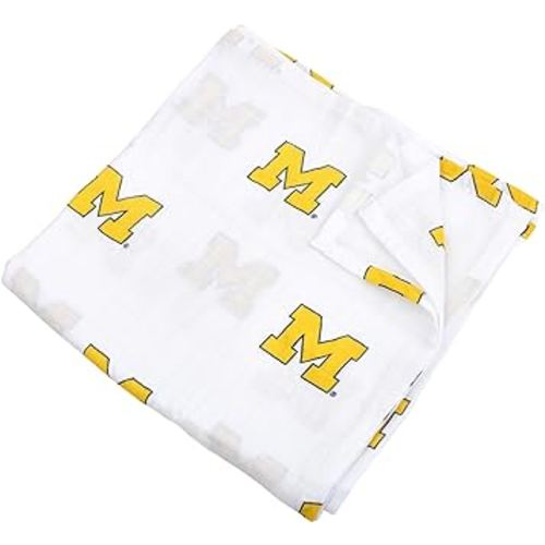 University of Michigan Infant Muslin Swaddle Blanket 47x47in