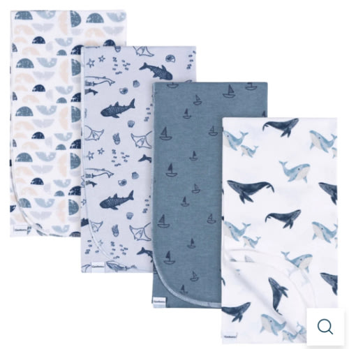 4-Pack Baby Boys Coastal Calm Flannel Blankets – Gerber Childrenswear
