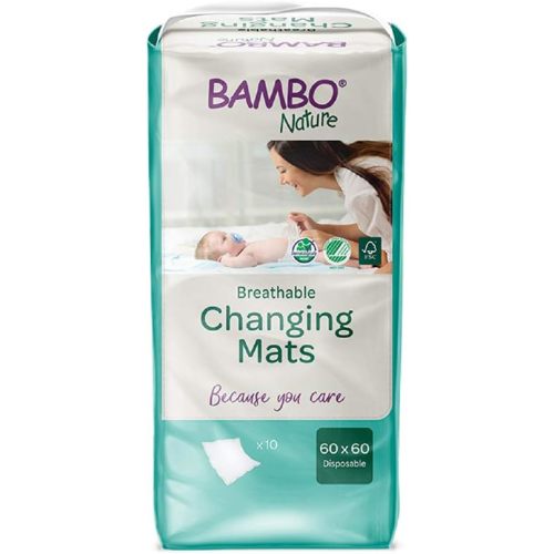 Bambo Nature Changing Mat: Bio-Based, Extra Soft, Ultra Absorbent, and Breathable - 20 Count
