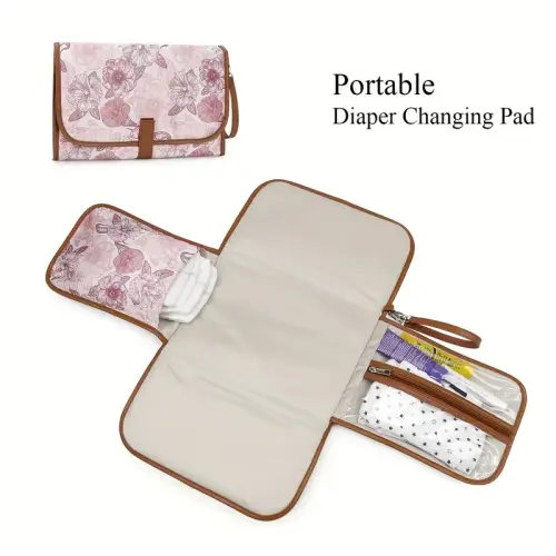 floral patterned changing pad: portable waterproof polyester - Temu