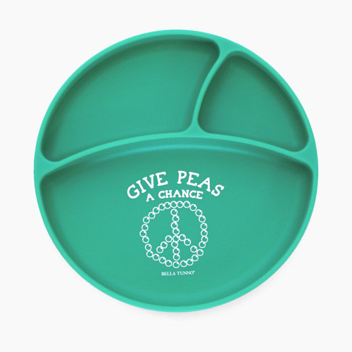 Bella Tunno Wonder Suction Plate - Give Peas A Chance