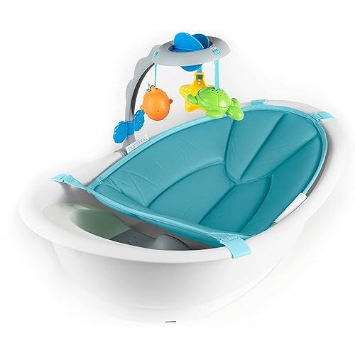 Ingenuity Room to Soak 4-in-1 Baby Bath Tub, Newborn to Toddler, Adjustable Full Coverage Sling, Supportive Seat, Includes 2 Pour & Rinse Cups, Easy Release Drain Plug, 0M+