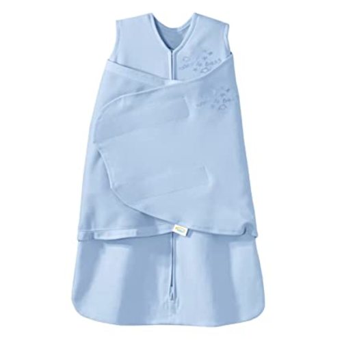 HALO 100% Cotton Sleepsack Swaddle (Baby Blue), Newborn, 0-3 Months