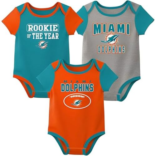 Outerstuff NFL Newborn Infants Rookie 3 Piece Creeper Bodysuit Romper Set