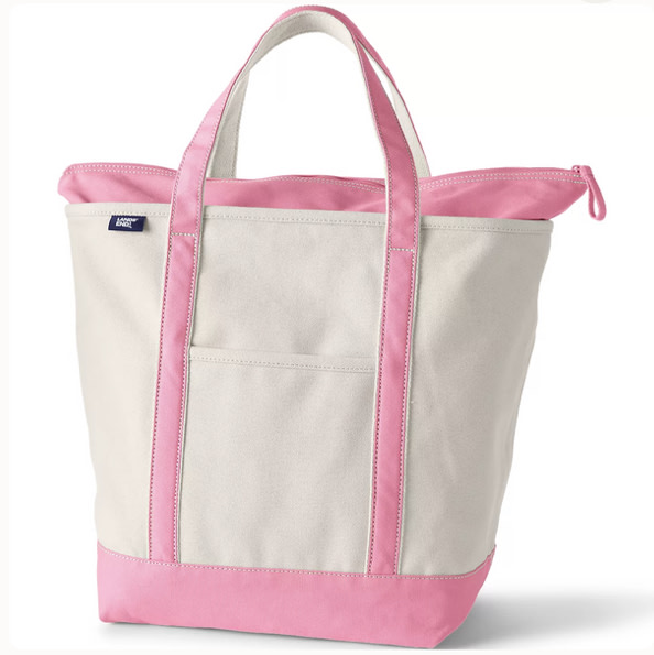 Medium 5 Pocket Open Top Canvas Tote Bag | Lands' End