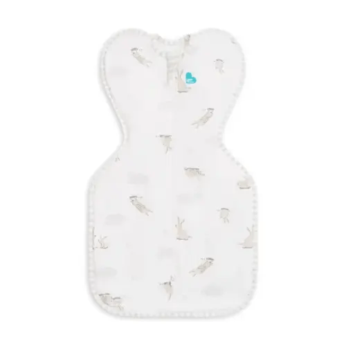 Love To Dream Swaddle Up Cloud Bunnies 1 Tog White Size Newborn | Baby Bunting AU