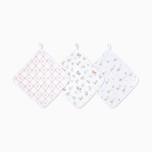 Essentials Cotton Washcloth (3 Pack) - Country Floral