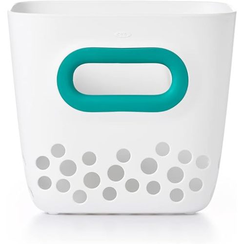 OXO Tot Bath Toy Bin, Teal, 1 Count (Pack of 1)