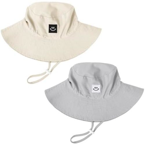 Baby Toddler Sun Hat,Kids Summer UPF 50+ Foldable Beach Bucket Hat for Boys Girls Children