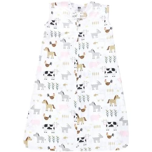 Hudson Baby Unisex Baby Cotton Sleeveless Wearable Sleeping Bag, Sack, Blanket