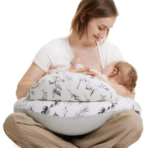 Momcozy Original Standard Size Nursing Pillow, Ergonomic Breastfeeding Pillows, Adjustable Waist Strap