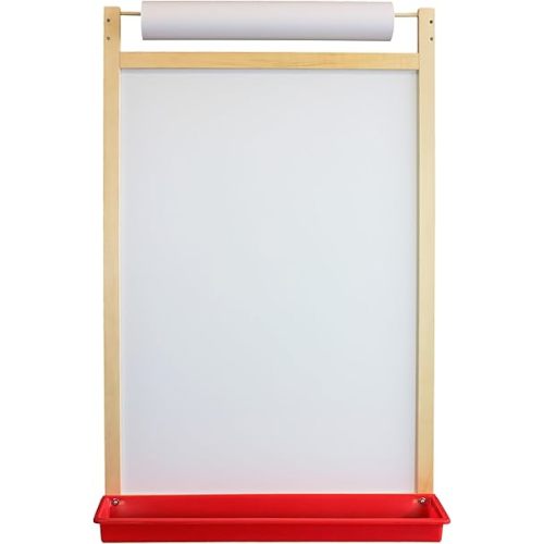 Flipside Products Magnetic Dry Erase Wall Easel w/Tray And Paper Roll, Mount On Wall, Whiteboard, Drawing and Notes