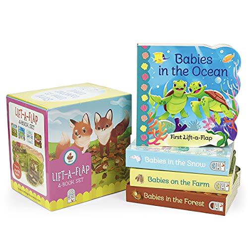 Nature Friends Lift-a-Flap Boxed Set 4-Pack: Little Red Barn, Little Blue Boat, Little Green Frog, and Little Yellow Bee (Chunky Lift a Flap)