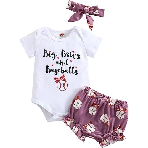 Newborn Baby Toddler Girls Father's Day Summer Clothes Short Sleeve Romper Tops Shorts Set Infant Cute Outfits