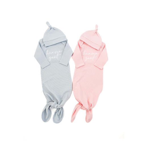Heaven Sent Knotted Baby Sleeper & Matching Beanie – OUR HOUSE ABOVE