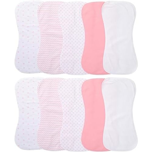 10-Pack Burp Cloths for Baby Boys and Girls - Organic Baby Burp Cloth,Baby Washcloths, Burp Rags, Large Neutral Burp Clothes for Newborn