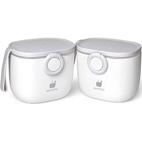 Termichy Baby Formula Dispenser, Portable Formula Dispenser Container with Scoop and Carry Handle for Travel Outdoor Activities for Baby Infant, 17.6OZ,1.1LB, 500g (Grey Set,2 Pack)