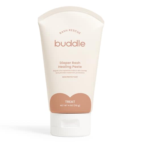 Buddle Diaper Rash Rescue Healing Paste, 40% Zinc Oxide Diaper Ointment for Baby, Repairs & Nourishes, Pediatrician Tested, Fragrance-Free, 4 oz