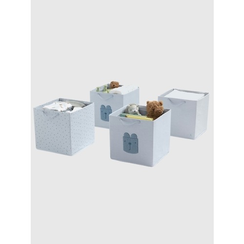 babyGap 4 Pack Brannan Bear Fabric Storage Bins with Handles