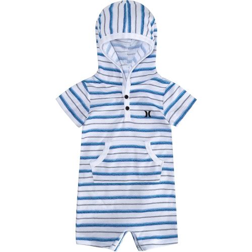 Hurley baby-boys Short Sleeve Hooded Romper