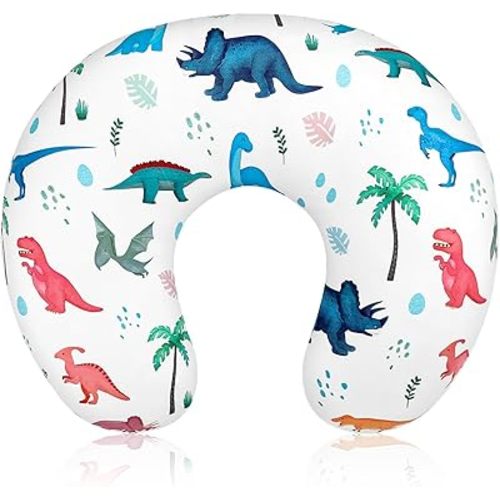 Nursing Pillow Cover, Breastfeeding Pillow Cover Stretchy Removable Feeding Pillowcase for Newborns, Ultra Soft and Comfortable Nursing Pillow Slipcover for Baby Boys Girls, Dinosaur Pattern