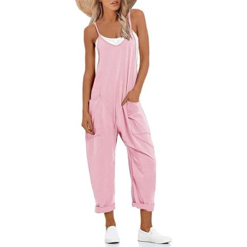 Muchpow Women's V Neck Sleeveless Jumpsuits Size Small