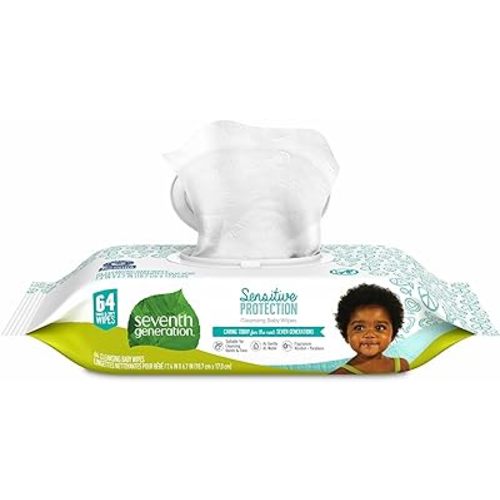 Seventh Generation Baby Wipes, 64 Count