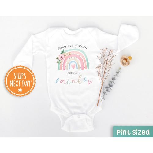 After Every Storm Comes a Rainbow Onesie® - Cute Rainbow of Hope Baby Onesie® - Rainbow Baby Bodysuit