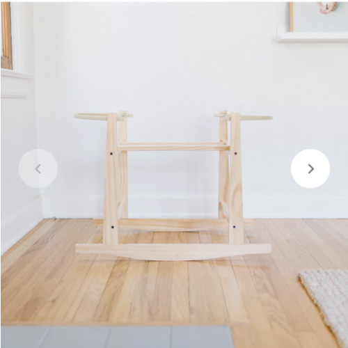 Modern Rocking Bassinet Stand- Natural Pine – Design Dua.