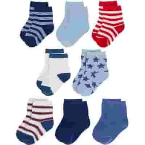 Rising Star Unisex Organic Quarter Baby Socks for Infants (8 Pack)