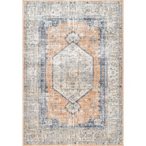 Nuloom Jacquie Oriental/persian 2x3 Accent Indoor Area Rug For Living Room Bedroom Dining Room Entryway Kitchen, Blue/ivory