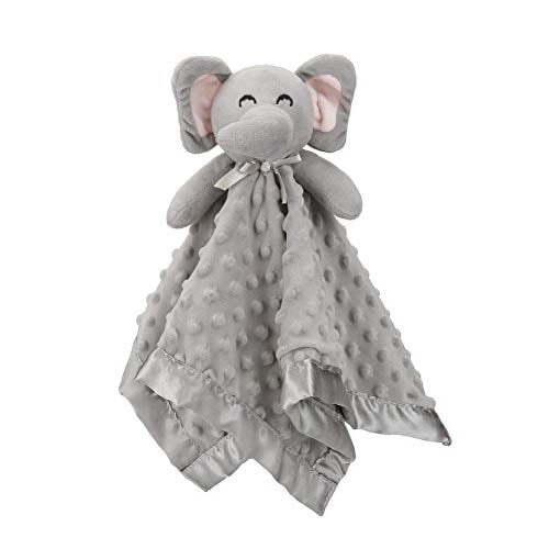 Pro Goleem Elephant Security Blanket Grey Soft Baby Lovey Unisex Lovie Gift for Toddler 16 Inch