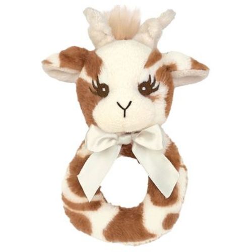 Bearington Baby Lil' Patches, 5.5 Inch Giraffe Plush Stuffed Animal Baby Rattle, Newborn Toys, Giraffe Baby Stuff