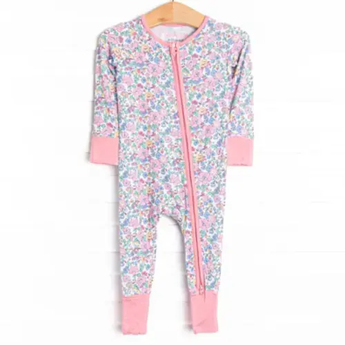 By the Bay Blooms Bamboo Zippy Pajama, Pink – Stitchy Fish