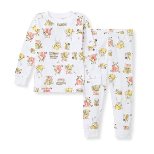 Burt's Bees Baby Boys' 2-Piece Long Sleeve Tee and Pants Organic Cotton Pajama Set