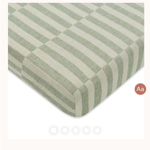 Mini Crib Sheet in GOTS Certified Organic Muslin Cotton