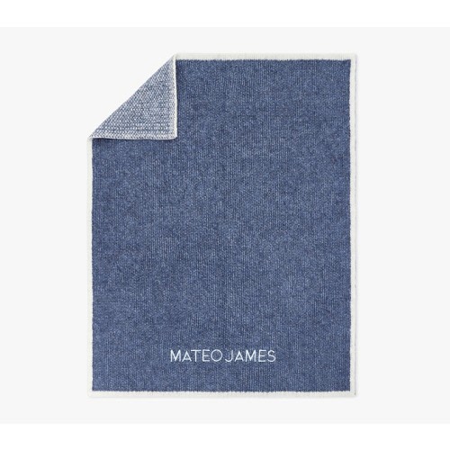Border Soft Touch Knit Baby Blanket - Vintage Indigo