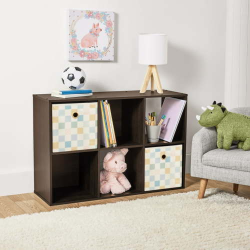 Mainstays 11" 6-Cube Storage Organizer, Espresso