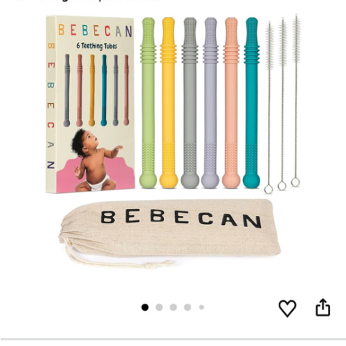 Teething Sticks for Babies 36+ Months – Super Soft Silicone Teething Aids, Infant Oral Soothing Relief Back Molars, Multicolor 6-Pack