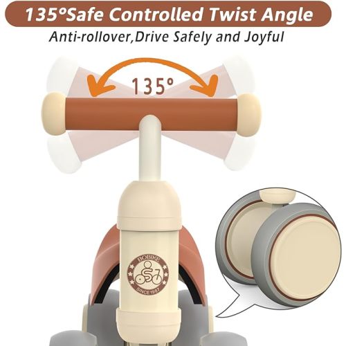 Baby Balance Bike Toys for 18-36 Months Kids Toy Boy and Girls Gifts Toddler Best First Birthday Gift Children Walker No Pedal Infant 4 Wheels Bicycle (White)