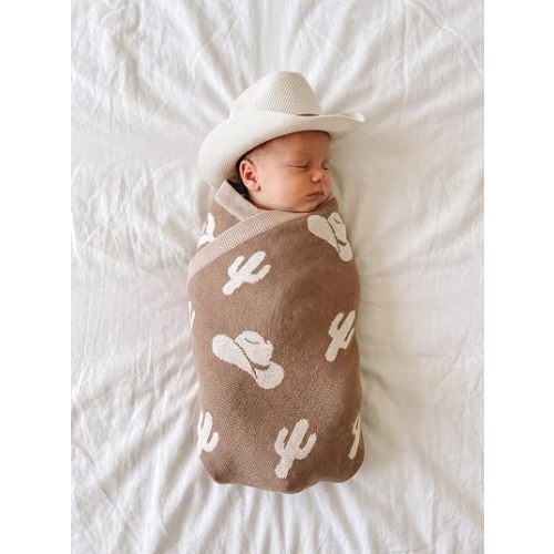 Cactus Jacquard Baby Blanket, 30"x40" Two-Sided Breathable Throw Blanket for Boys and Girls, Newborn Infant Toddler Ideal for Gift