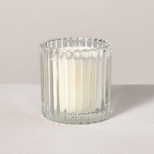 Ribbed Glass Lavender & Birch Jar Candle Clear 8.5oz - Hearth & Hand™ With Magnolia