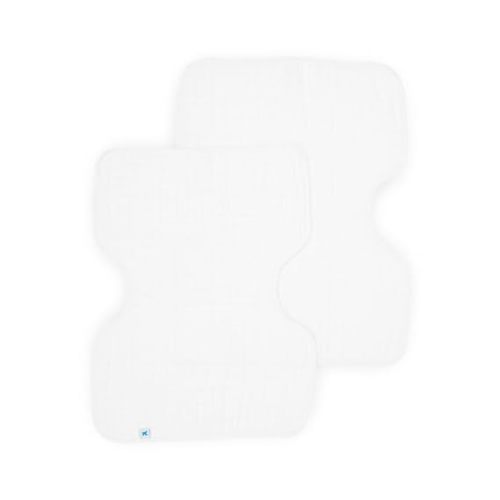 Little Unicorn Ultra-Absorbent Premium Burp Cloth 2 Pack | Soft on Baby's Skin | Larger Size | Ergonomic Design | Set of 2 (White)