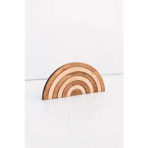 Wooden Rainbow Stacking – Balance Toy: Nurture Creativity and Coordination Learning with This Nature-Inspired Stacking Toy for Toddlers